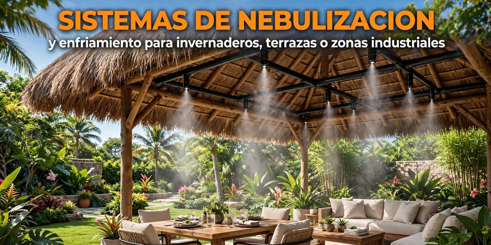 Sistemas de nebulización y enfriamiento para invernaderos, terrazas o zonas industriales