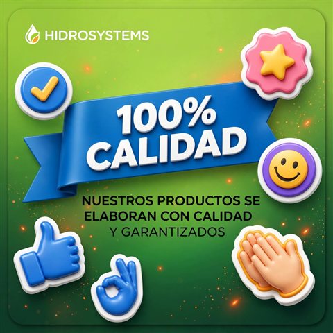 100% calidad: nuestros productos se elaboran con calidad y garantizados