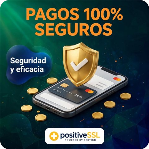 Pagos 100% seguros, certificado de seguridad