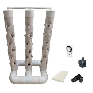 Set de 3 Torres de Cultivo Aeroponia Para Hortalizas 54 Pots Kit Completo