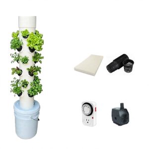Torre de Cultivo Aeroponia Para Hortalizas 24 Pots Kit Basico