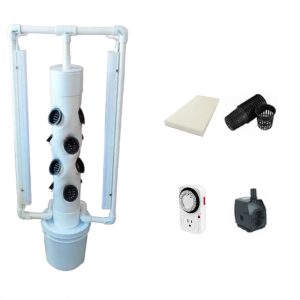 Torre de Cultivo De Aeroponia Para 12 Hortalizas Con Leds Kit Basico