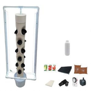 Torre de Cultivo De Aeroponia Para Hortalizas 18 Pots Con Leds Kit Completo
