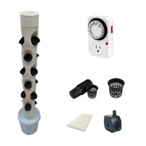 Torre de Cultivo De Aeroponia Para Hortalizas 18 Pots Kit Basico
